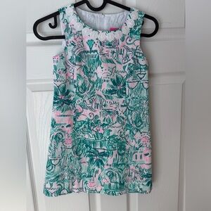 Lilly Pulitzer Mila Shift Dress “Camelflage” Pink and Green Print